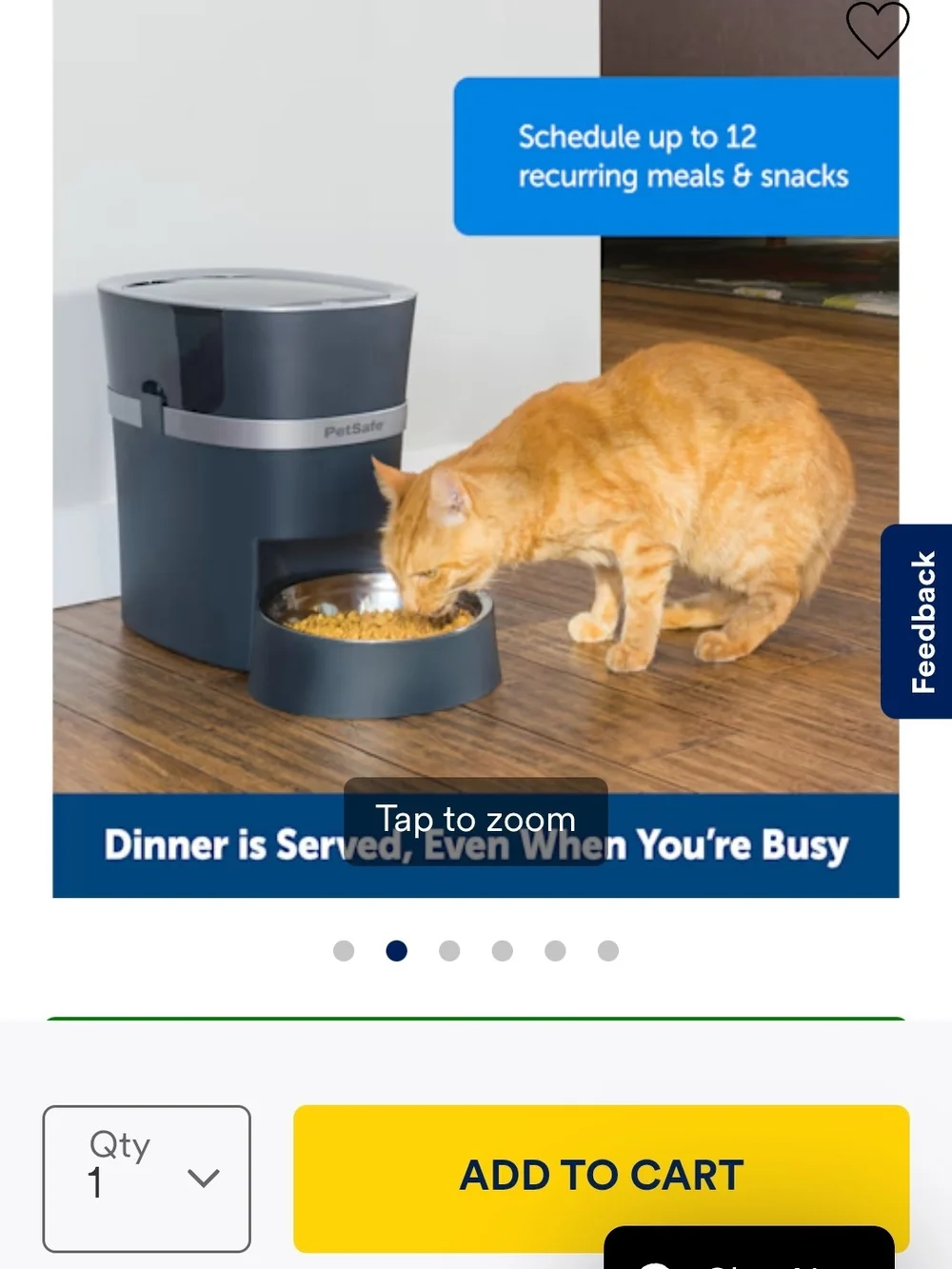 PetSafe Automatic Cat Feeder in Dark Gray and Silver